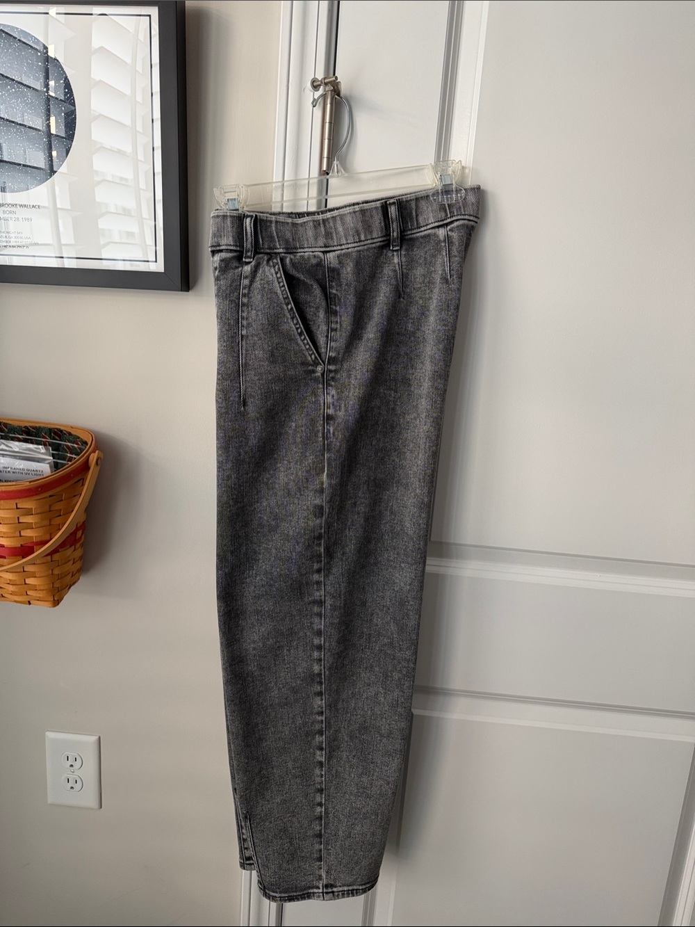 Logo by Lori Goldstein Washed Black Barrel Leg Jeans